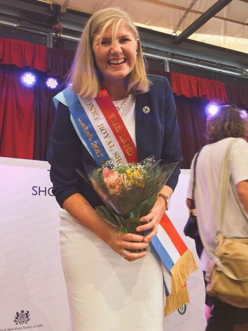 ALL SMILES: Merriwa's Maisie Morrow this year's Sydney Royal showgirl.This is the first time an entrant from Merriwa has made it to the finals and now they have won it.
