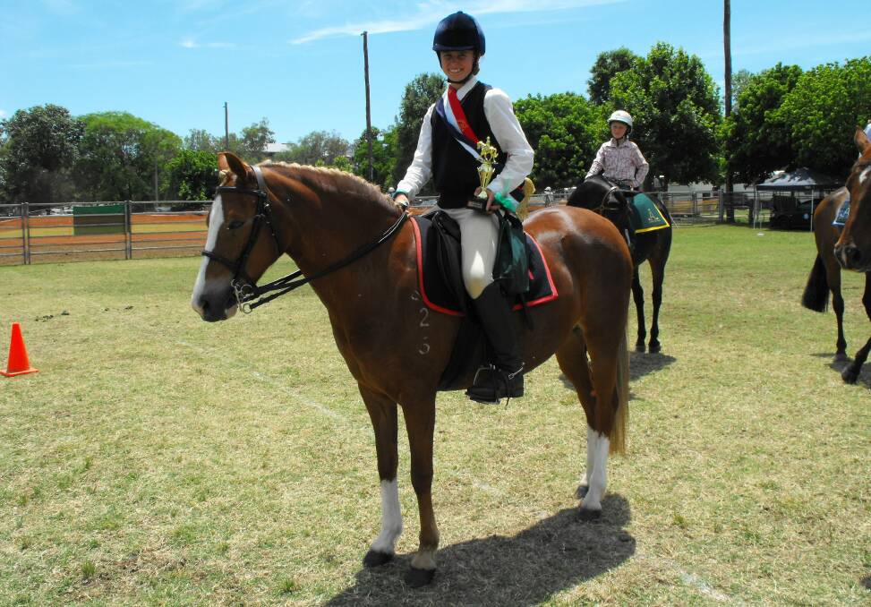 TOP PERFORMANCE: Winner of the Led Rider Highest Point Score Paige Carruthers, riding Dash.