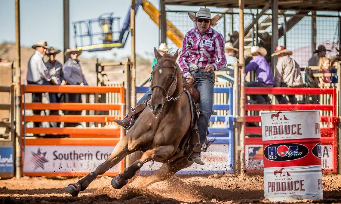 EARLY LEADER: Murrurundi’s Jo Caldwell is in the box seat, in all around cowgirl standings, in the Australian Professional Rodeo Association. Pic: CHERIE RYAN www.purplefairy.net.au