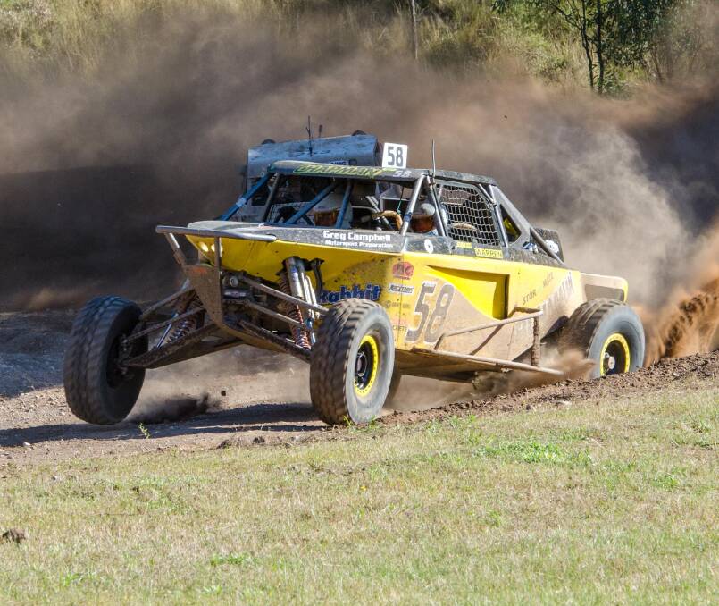 REVVED UP: Driver Bryce Chapman contests the annual Hedweld Milbrodale Mountain Classic Off Road Racing event. Pic: RPM IMAGES
