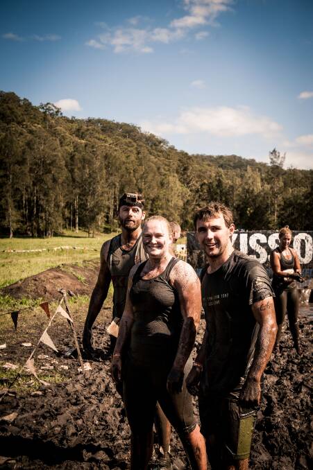 DOWN AND DIRTY: Grace Redgrove and her friends who took on the Tough Mudder course at Glenworth Valley last Sunday.