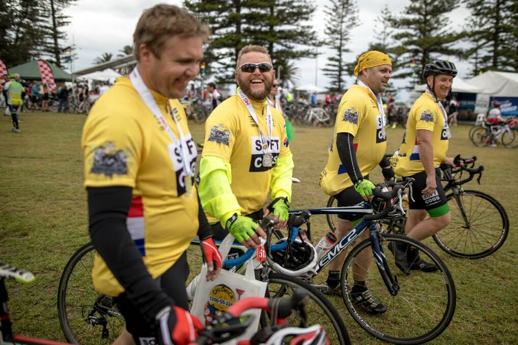 SYDNEY TO GONG: From Sydney to Wollongong, the 72 local riders endured wet, wild and windy weather, though it was all worth it for the cause.