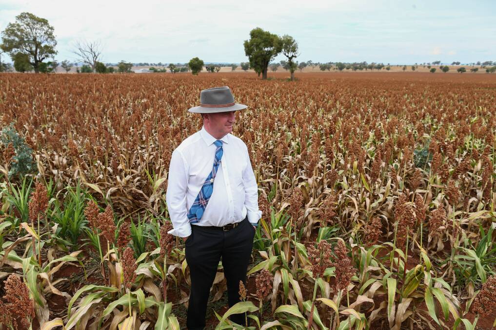 HOPEFUL: Nationals candidate and field favourite for the New England by-election Barnaby Joyce pictured near Merriwa during his 2016 campaign. Photo: Alex Ellinghausen