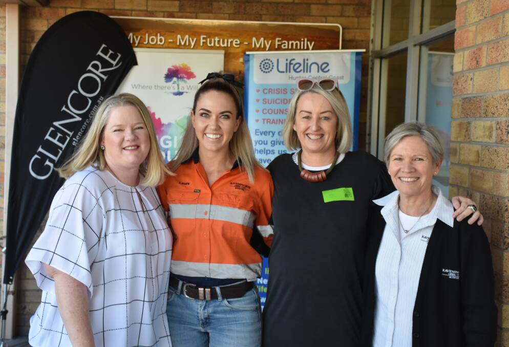 WORKING TOGETHER: Andrea Burns, Where There's A Will; Laura Barben, Ravensworth Open Cut; Vanessa Swilks, Lifeline Hunter Central Coast; and, Joanne Tull, Ravensworth Open Cut.