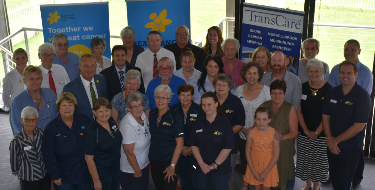 THANK YOU: Supporters of the new transport to treatment program at the launch at Muswellbrook Race Club.