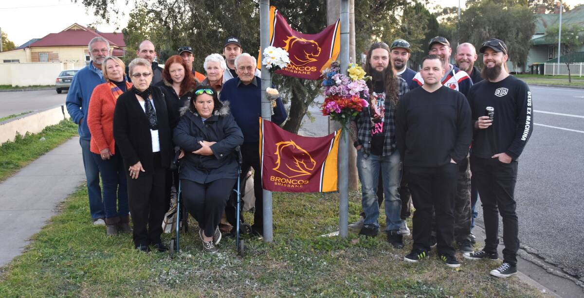 IN LOVING MEMORY: Some of Lukas (Newton) Gleeson's closest friends and family gathered to remember him and lay tributes, a decade after he was killed.