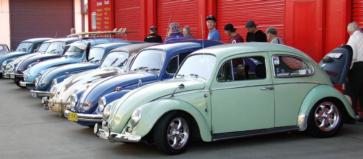 BEETLE MANIA: A line up of VW beetles at the Global Village Motorfest Show & Shine.