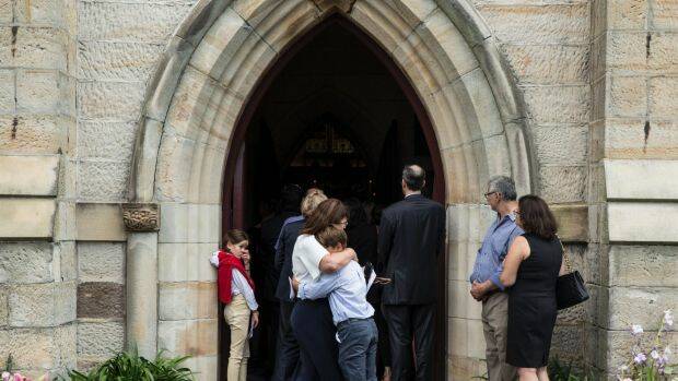 At Olivia's funeral in March 2016, the church was so full that some mourners stood outside. Photo: Nic Walker

