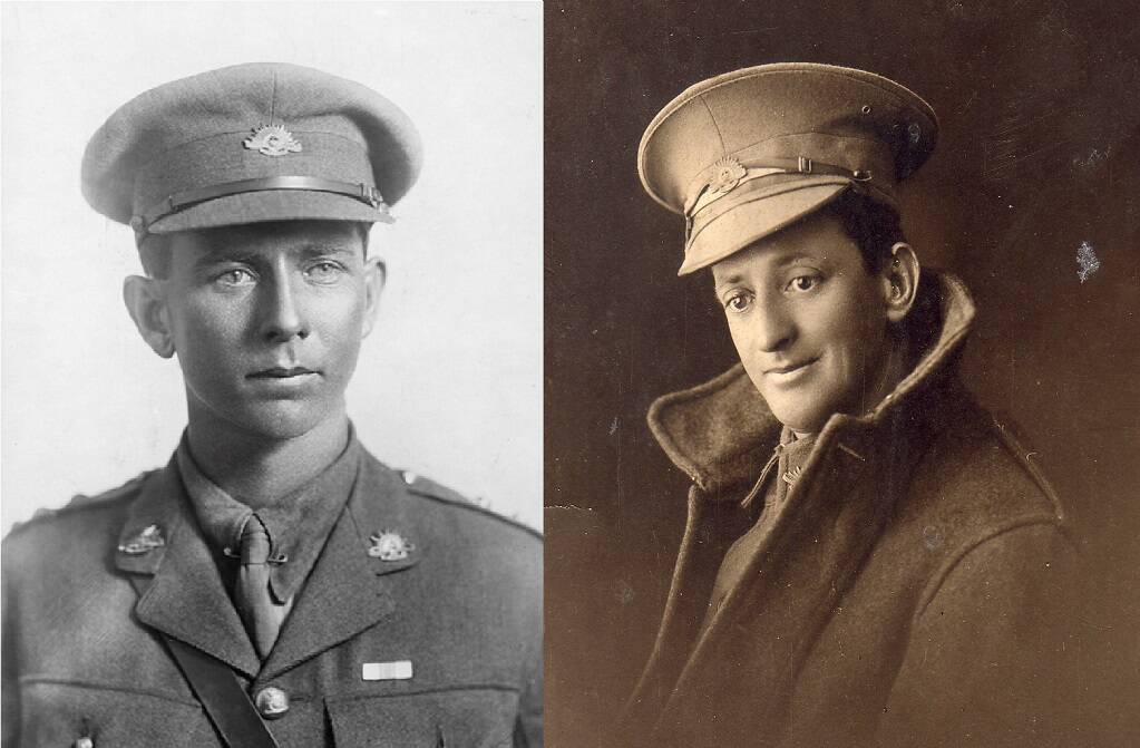 Lieutenant Walter John McMullin (left), from Rouchel, was Killed In Action in France six weeks after receiving the Military Cross.  Edward Collier "Colly" Peachey, from Aberdeen, died for his country during the Battle of Passchendaele in Belgium in October 1917.