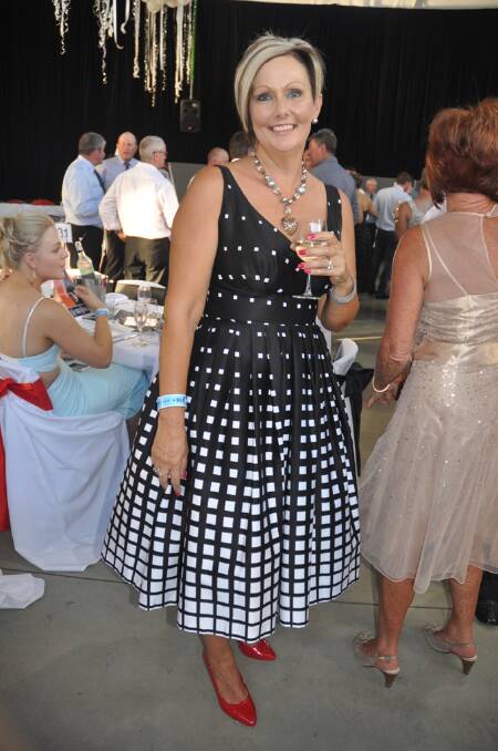 Vikki Lambley, from Aberdeen, in one of the many beautiful frocks on display at the Aberdeen All For Alex event.