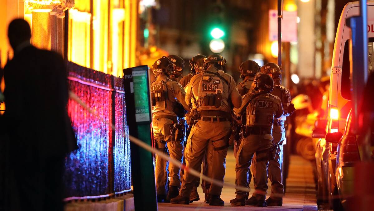  Counter-terrorism special forces assemble near the scene of the attack. Photo: Dan Kitwood/Getty Images