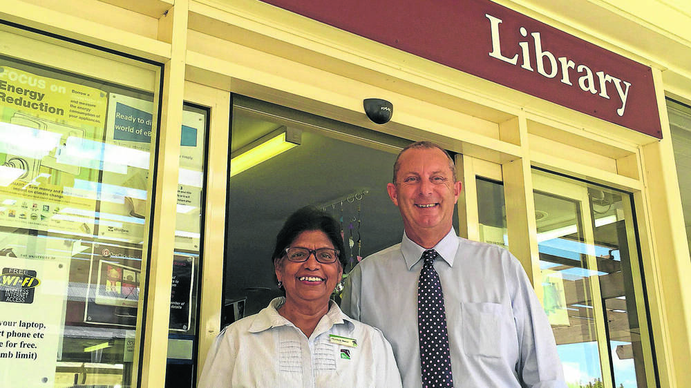 HAPPY: Upper Hunter library coordinator Elizabeth Walter and Upper Hunter Shire mayor Michael Johnsen welcomed the $70,000 NSW Public Library Infrastructure grant to upgrade Merriwa Library.