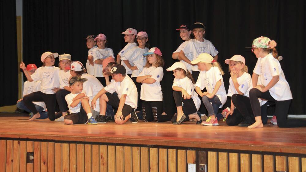 FEEL THE BEAT: Year three and four students from different Upper Hunter schools came together to form a hip hop troupe. Pic: DAVID HILL