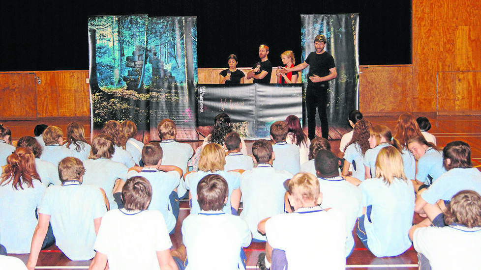 DRAMATIC: Muswellbrook High School students took in the Bell Shakespeare performances on Thursday.