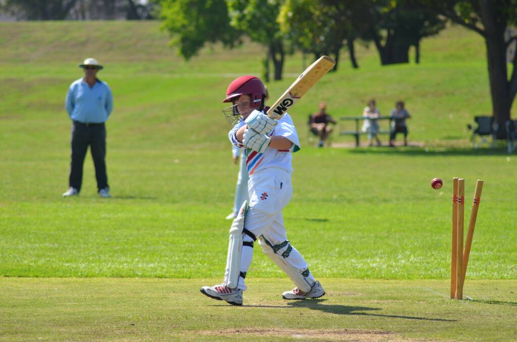 YOU’RE OUT: Upper Hunter opener Brock Cummings was bowled early in the under-12 encounter at Singleton.
