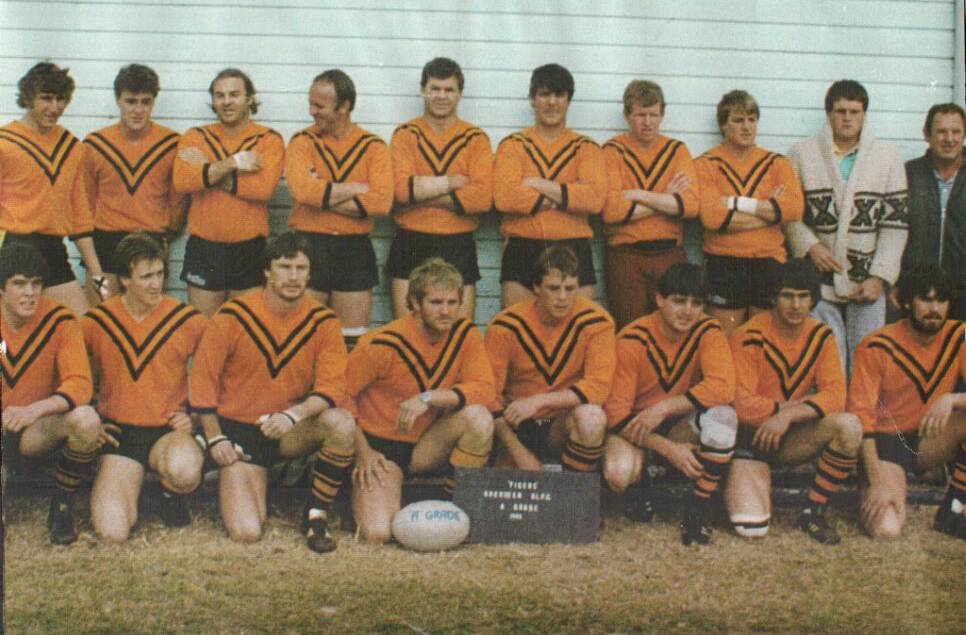 VINTAGE: The Aberdeen Tigers’ grand final winning side from 1985. 