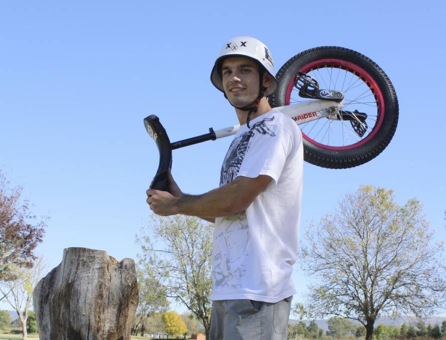 MAY: MAKING THE MOVES COUNT: Scone's Joel Gleeson proved why he is the Australian expert unicycle trials champion by getting invited to compete at the European Unicycle Championships.
