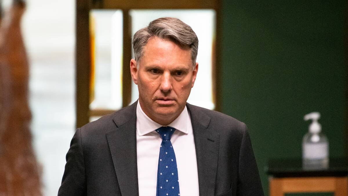 Deputy Prime Minister and Minister for Defence Richard Marles entering question time. Picture by Elesa Kurtz