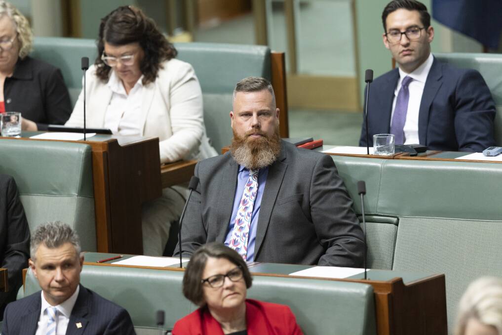 Hunter MP Dan Repacholi in Question Time on Monday ahead of his maiden speech due to be delivered at 4.40pm today. Picture by Keegan Carroll