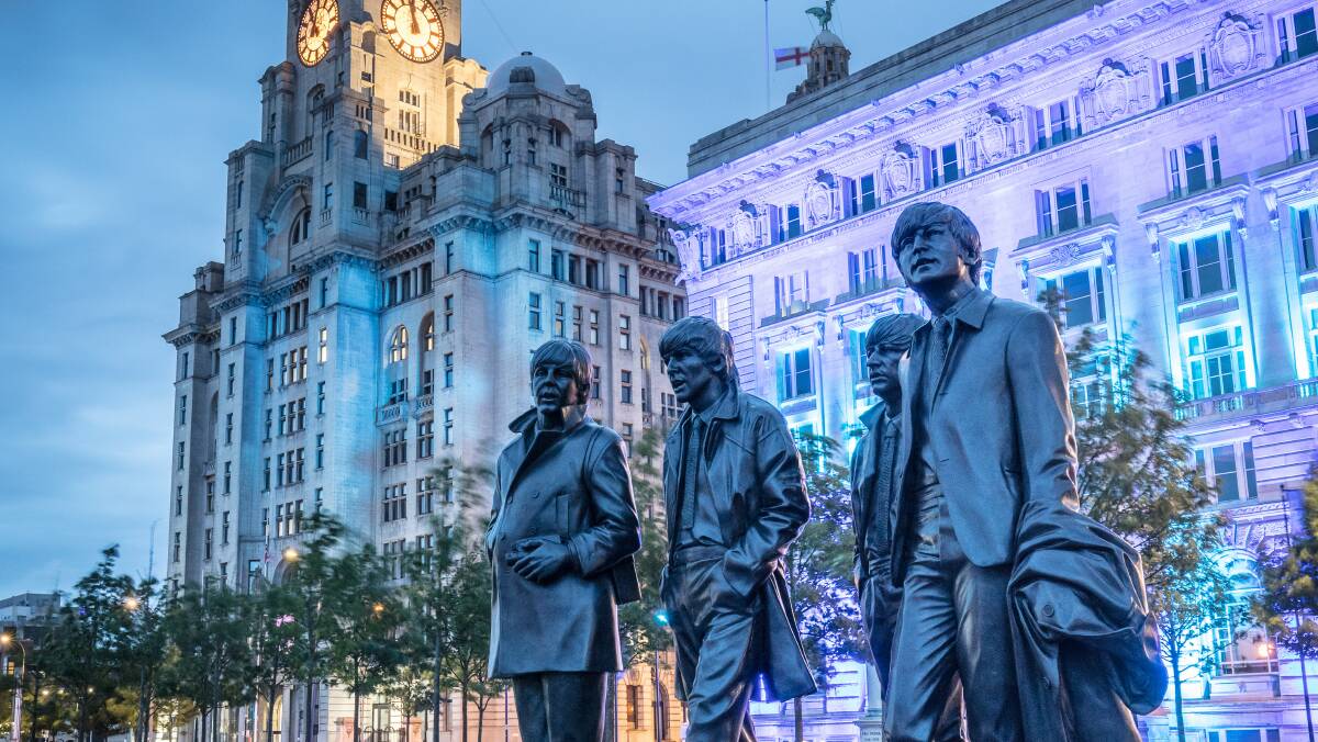 The Beatles sculpture in Liverpool. Picture: isitBritain/Quintin Lake