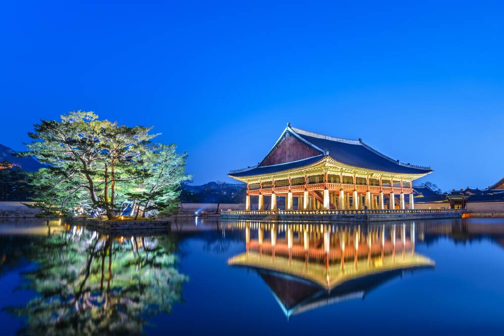 Gyeongbokgung Palace at night, Seoul. Picture: Getty Images