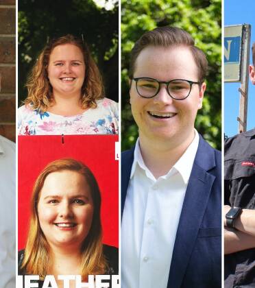Bucking the age trend for politicians these young regional Australians have put up their hand to run in the 2023 NSW election. From left, Joshua Roberts-Garnsey, 28, Heather Dunn, 28, Eli Davern,19, Ash Barnham, 21, and Angus Braiden, 18. Pictures supplied
