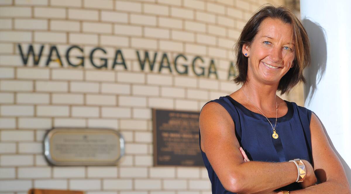 Former world champion surfer-turned motivational speaker Layne Beachley pictured at Wagga airport in 2023. Picture file