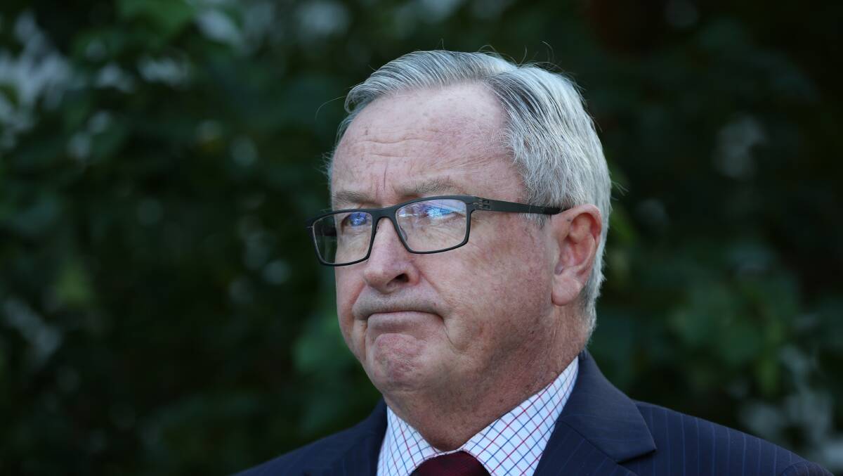 NSW Health Minister Brad Hazzard has hit out at the federal government over Indigenous vaccination rates. Picture: Simone De Peak 