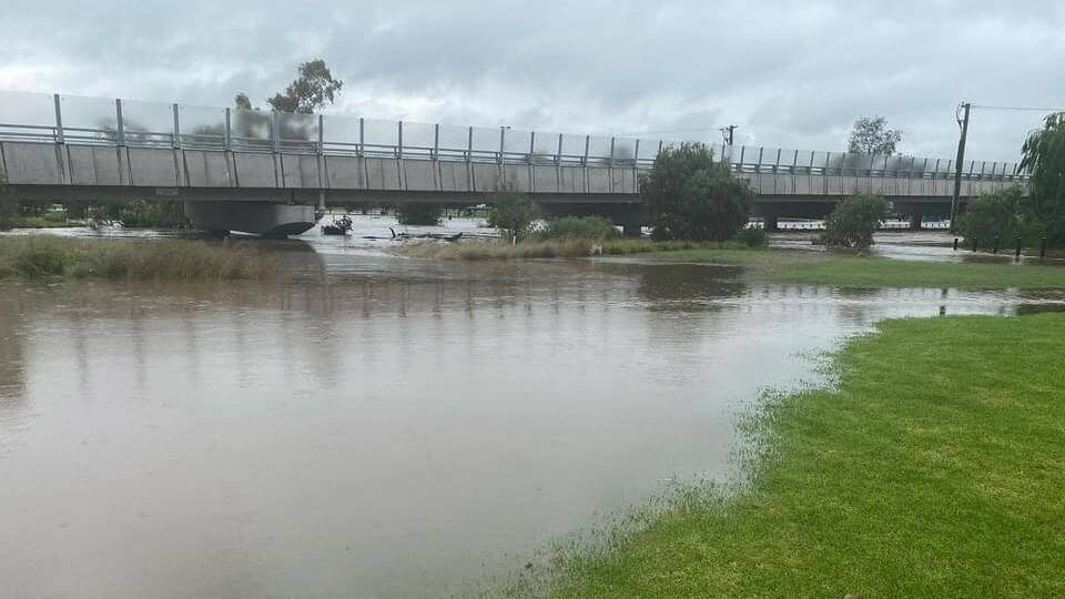 SCONE: Flooding of the Kingdon Ponds in Scone on Friday, November 26. Picture: Upper Hunter Shire Council