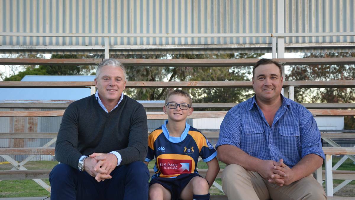 PRESIDENT: Scone Brumbies President Ben McRae (right) has been named President of Year for the Central North Rugby Union in 2021. 