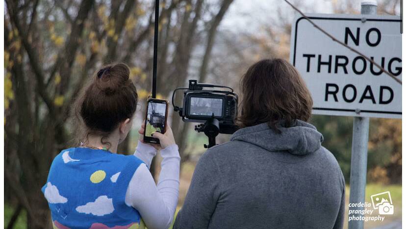 FEATURE FILM: Dennis-Serhan (left) filming as part of work on her upcoming feature trilogy Our Friend Flint'. Photo: Cordelia Prangley