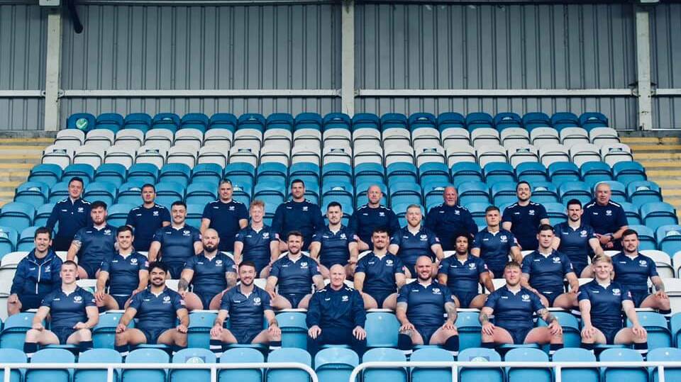 SQUAD: The Scotland Bravehearts squad ahead of their 30-30 draw against Jamaica. Photo: Scotland Rugby League