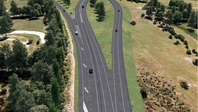 An artist's impression of the Muswellbrook Bypass southern connection. File picture