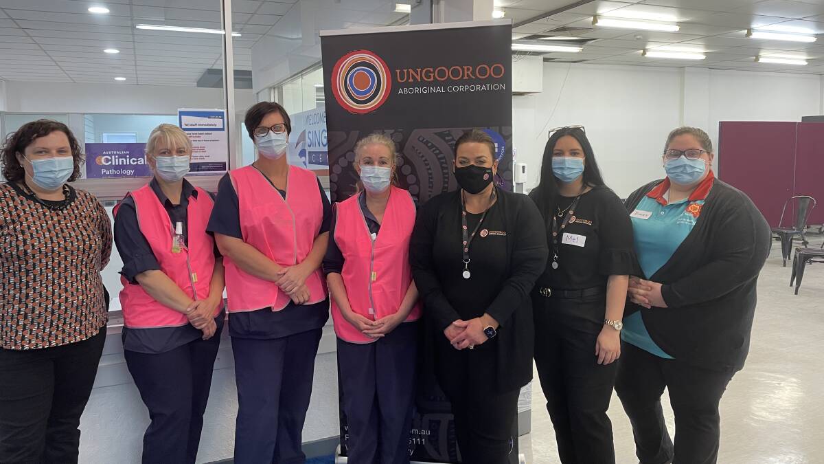 TEAMWORK: Ungooroo CEO Taasha Layer (third from right) with staff from Ungooroo and Singleton Community Health