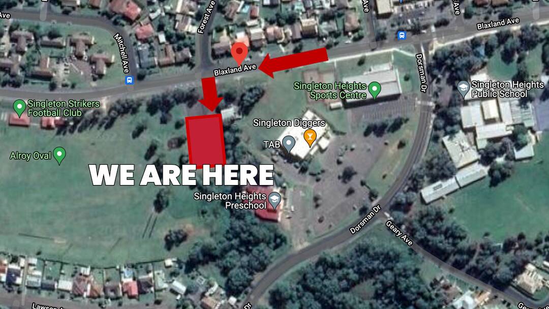 TESTING TIMES: Location of the COVID-19 drive through testing clinic at Singleton Heights. Image: MedTech Services
