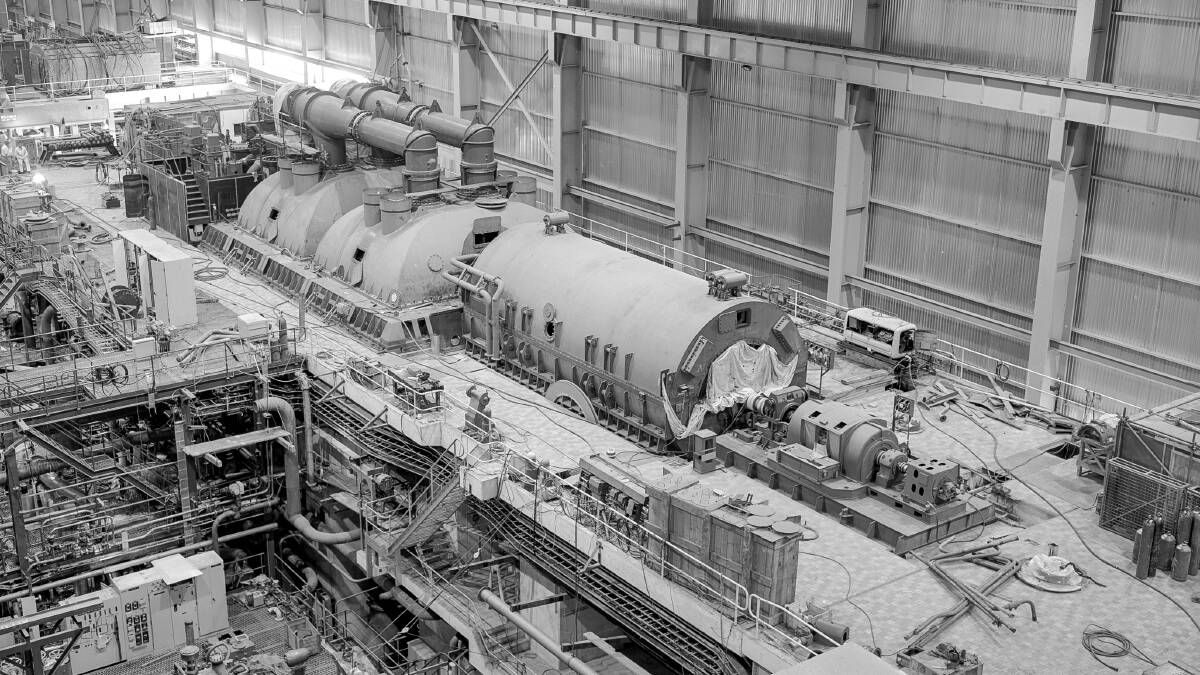 Photos of the Hunter Valley's Liddell Power Station during its construction in the 1970s. 