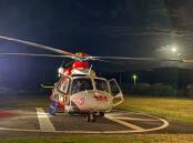 RESCUE: The Westpac Rescue Helicopter in Scone on Monday, May 9. Picture: Westpac Rescue Helicopter Service Twitter