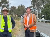 BRIDGES: NSW Minister for Regional Transport and Roads Sam Farraway (left) with Upper Hunter MP Dave Layzell (right). Picture: Supplied