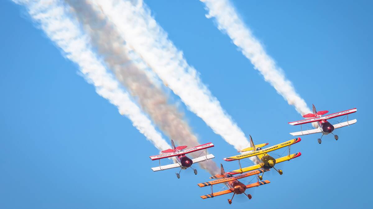 Australia's only high energy civilian aerobatic team the Sky Aces. Picture supplied.