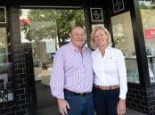 Bailey's Showcase Jewellers owners Doug and Tanya Crich outside the store. Picture by Jonathan Carroll.