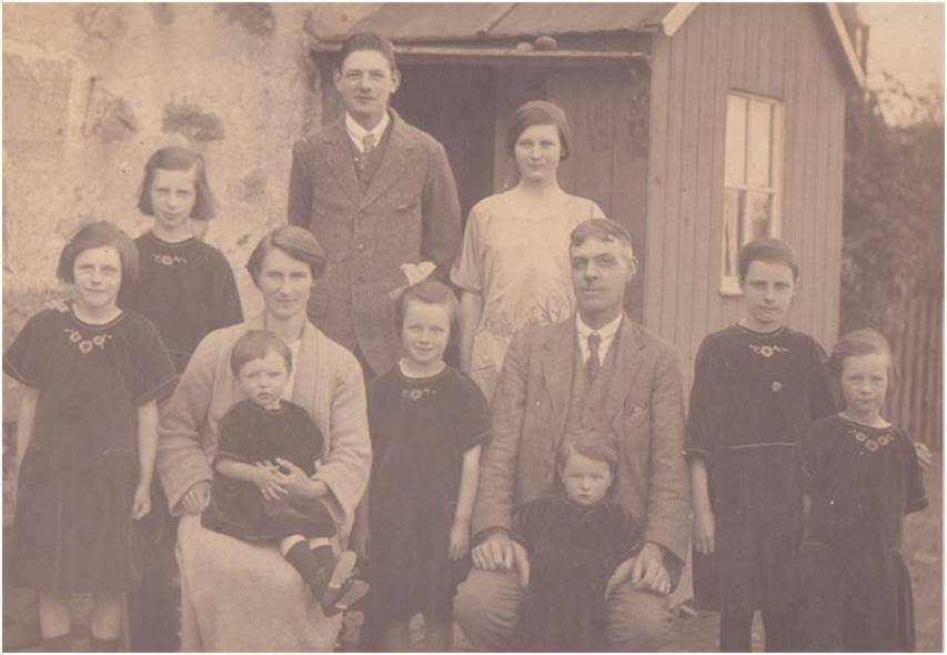 John and Mary Gilmore with their nine children prior to leaving Scotland. Picture supplied.