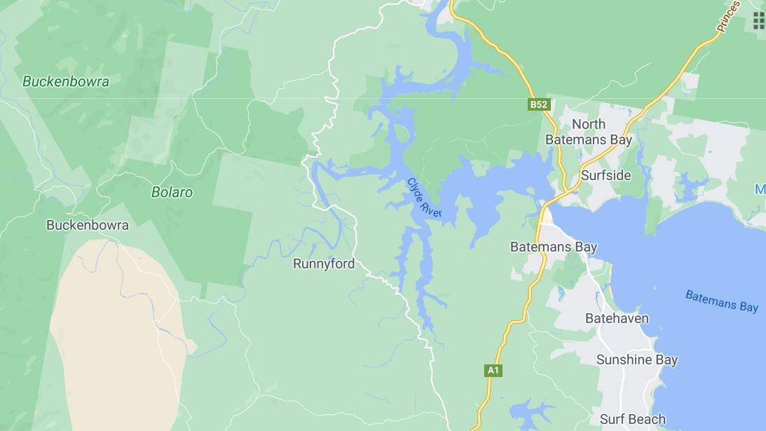 Runnyford, west of Batemans Bay, where police found 76 cannabis plants on Innes' property. Picture by Google.
