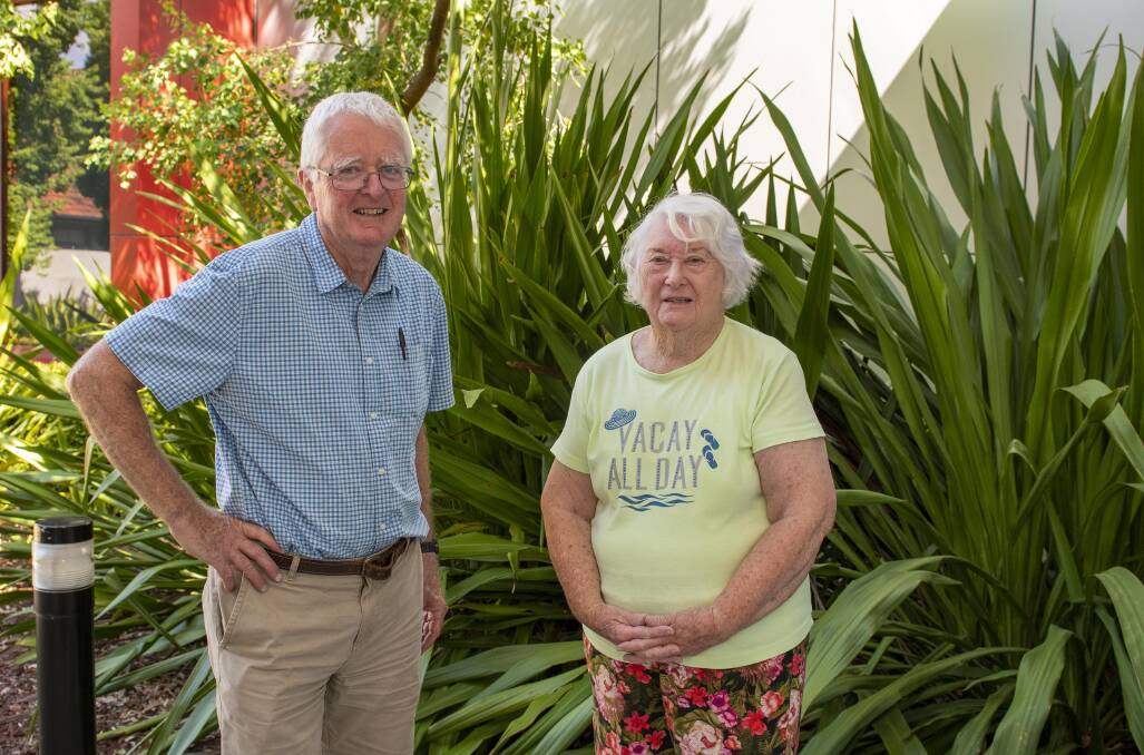 Retirees Don Nicholson, a former forestry officer, and former nurse and midwife Barbara O'Brien OAM. Picture by Belinda Soole