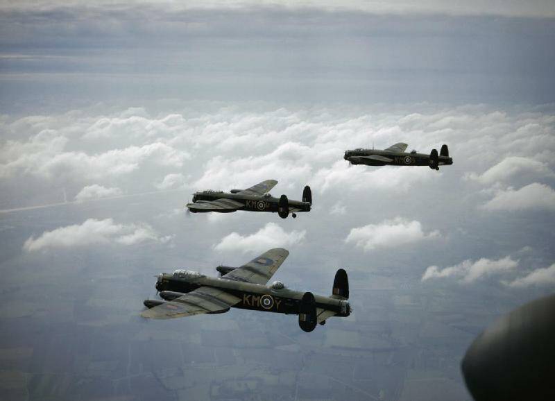 Three Avro Lancaster B.Is of No. 44 Squadron, Royal Air Force. Picture taken on September 29, 1942. Picture by Royal Air Force official photographer/Imperial War Museum UK