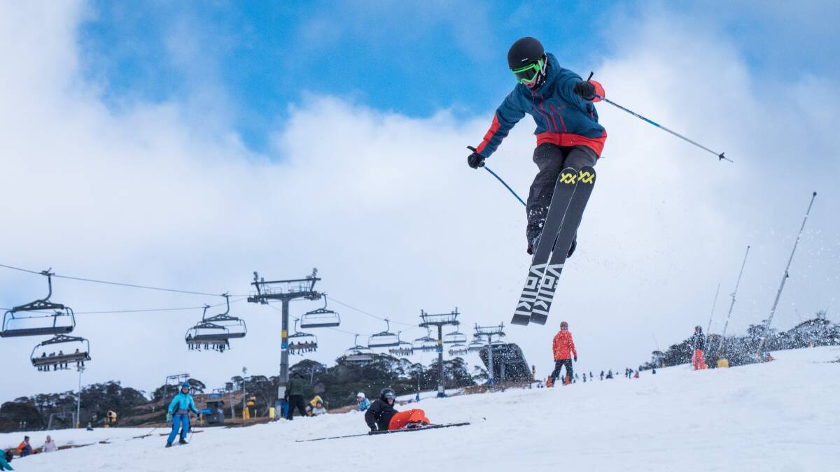 File picture of a person skiing at Perisher. File picture of a person skiing at Perisher.
