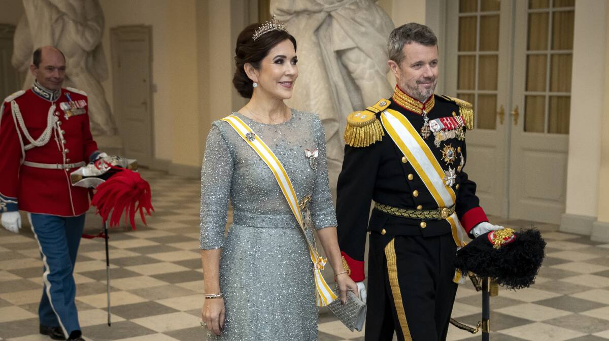 Danish Crown Princess Mary and Crown Prince Frederik arrive for a State Banquet in November 2023. EPA/Mads Claus Rasmussen