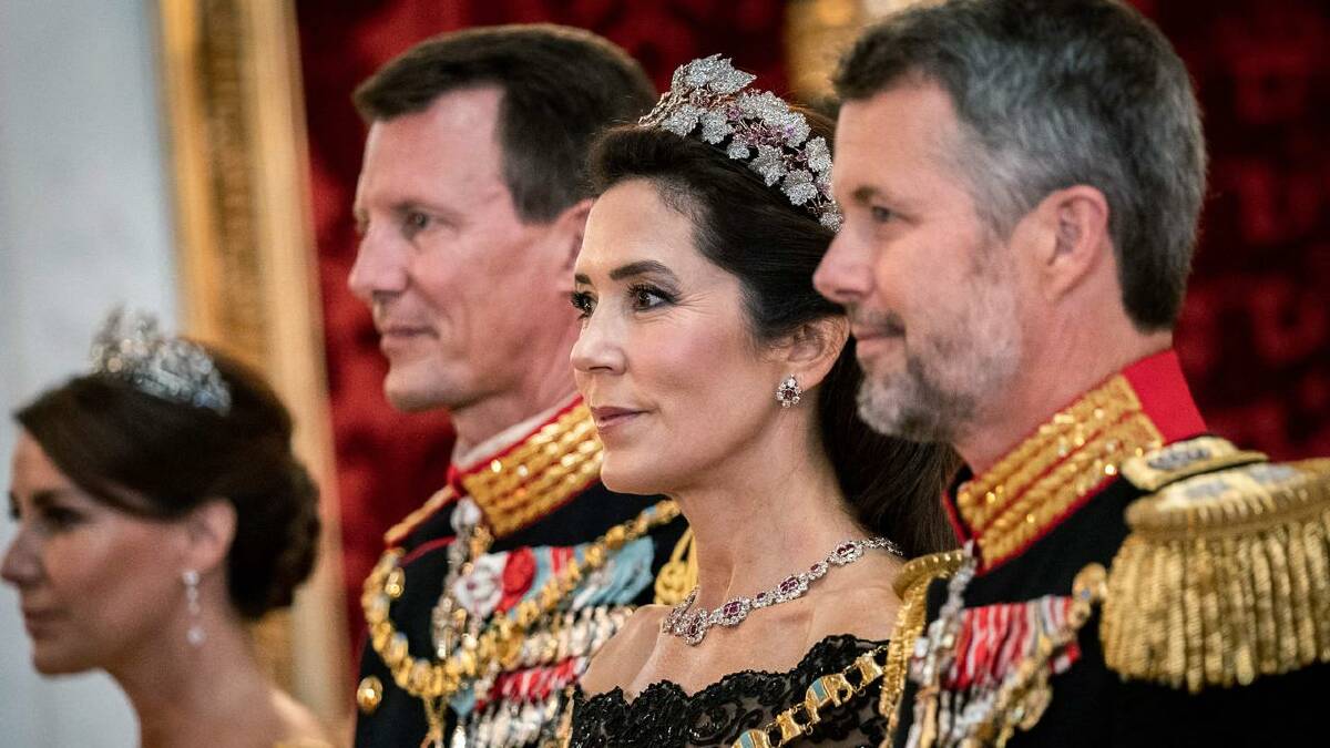 Danish Crown Princess Mary and Crown Prince Frederik in 2022 at the gala banquet to mark the 50th anniversary of Queen Margrethe II's accession to the throne. File picture
