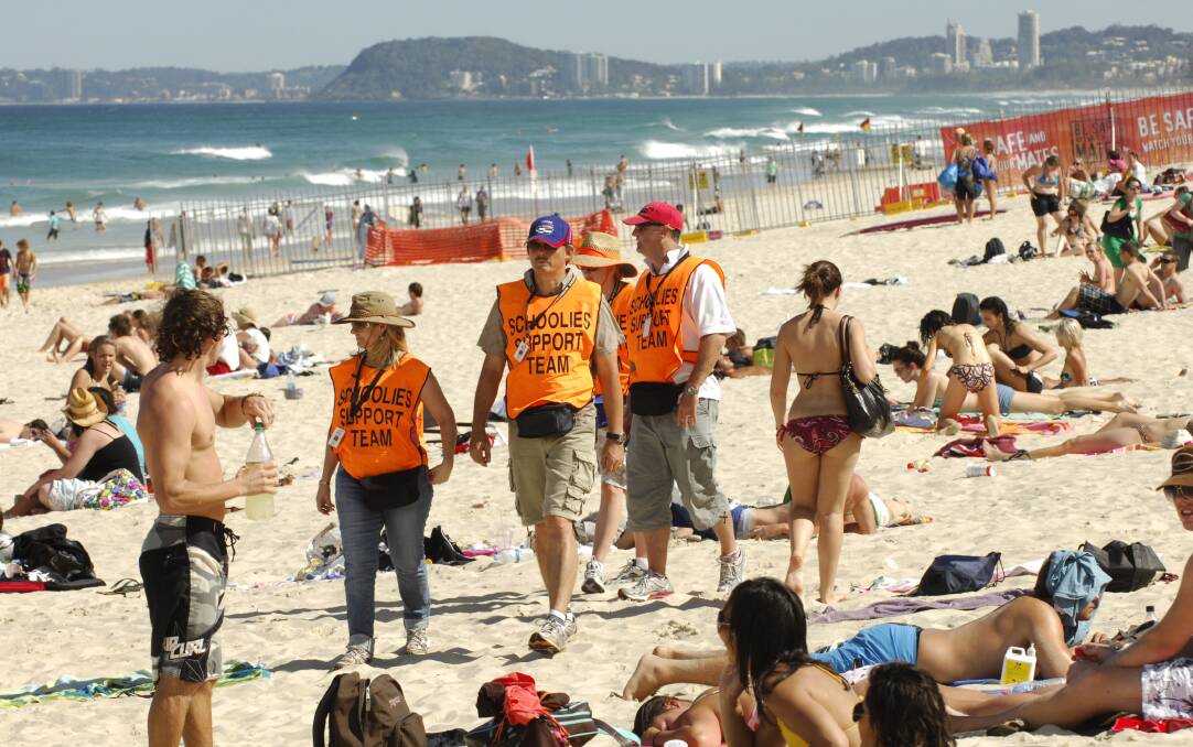 Start of Schoolies on the Gold Coast in 2008. Picture by Steve Holland.