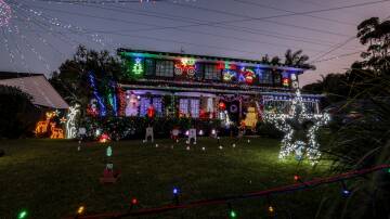 Christmas lights on show at a house on Borgnis Street in Davidson. Picture by Simon Bennett.