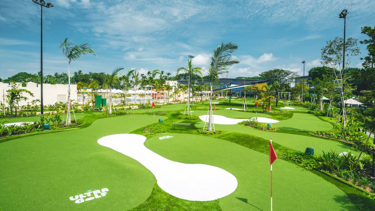 The mini UltraGolf course on Sentosa Island. 